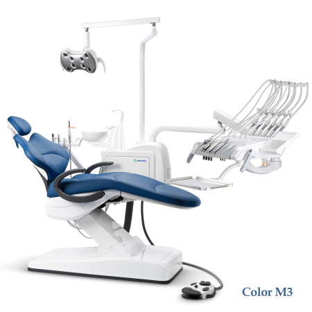 GreenMED S300 COLORFUL – Стоматологическая установка с мягкой обивкой и с верхней подачей