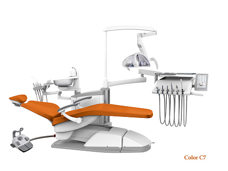 SILVERFOX 8000C-SRS0 – Стоматологическая установка с нижней подачей и с мягкой обивкой