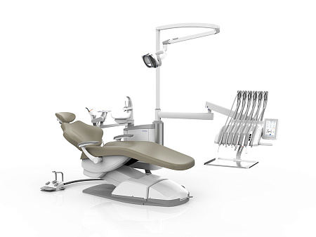SILVERFOX 8000B-CRS0 LIGHT – Стоматологическая установка с верхней подачей и мягкой обивкой