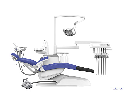 SILVERFOX 8000B-CRS0 Basic – Стоматологическая установка с нижней подачей и мягкой обивкой