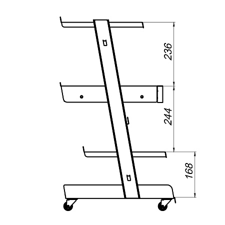 Аверон СПП 1.1 М - столик подкатной приборный (мобильный)