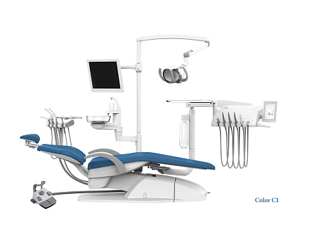 SILVERFOX 8000C-CRS0 Compact – Стоматологическая установка с нижней подачей, без гидроблока и с мягкой обивкой