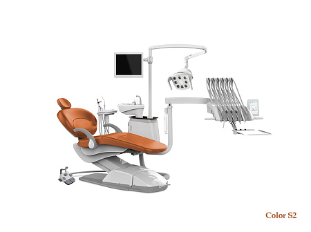 SILVERFOX 8000B-SRS0 – Стоматологическая установка с верхней подачей и с мягкой обивкой