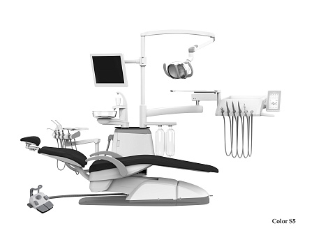SILVERFOX 8000C-SRS0 Classic – Стоматологическая установка с нижней подачей и мягкой обивкой