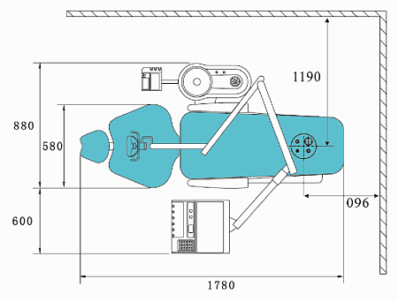 ROSON KLT 6210 N1 Upper– стоматологическая установка с верхней подачей